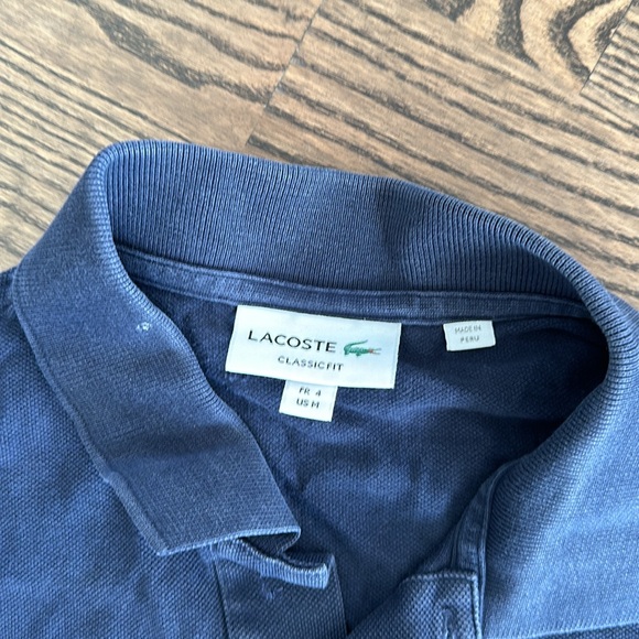 Lacoste Polo - Missing Top Button - Medium Blue - Picture 2 of 3